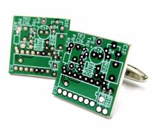 Computer Green Circuit Board Cufflinks Cuff Links