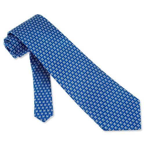 Blue Microfiber Tie Pi Symbol Necktie