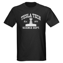 Nikola Tesla Tech T-Shirt by CafePress