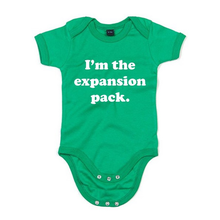 "I'm the expansion pack" onesie by Baby Grow