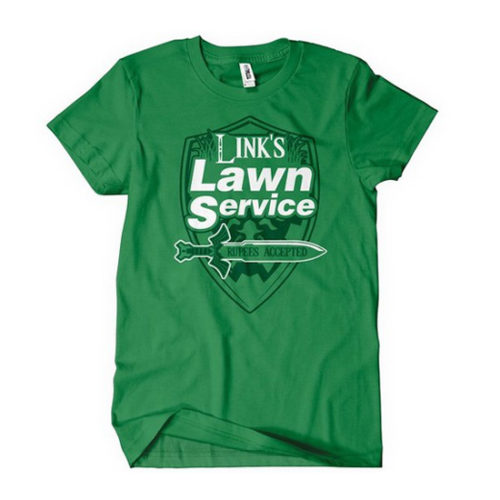 Link's Lawn Service T-Shirt Gaming Retro Funny Zelda Tee