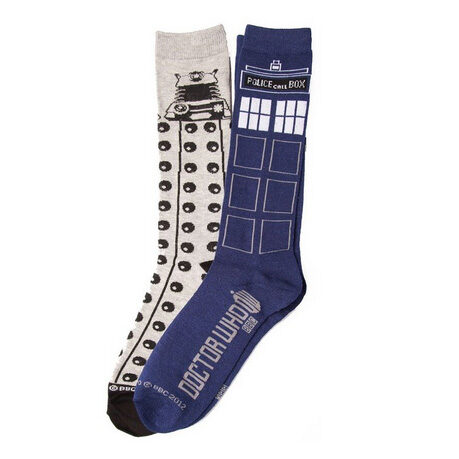 Doctor Who Tardis Dalek 2 Pack Socks