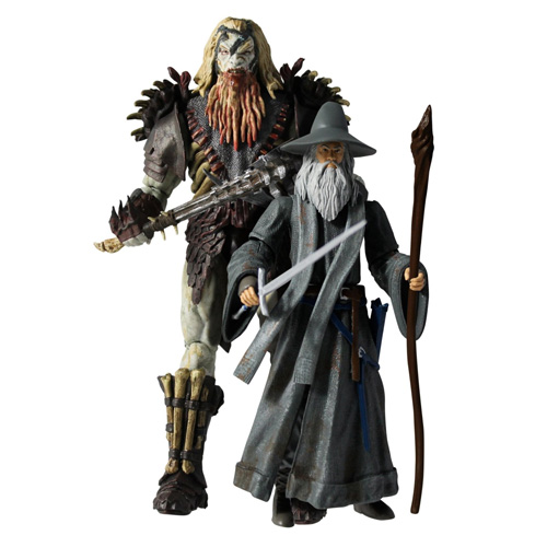 The Hobbit Bolg and Gandalf Figures