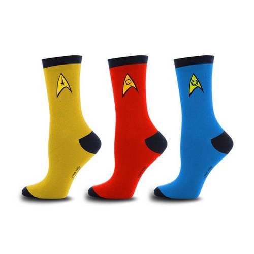 Star Trek Uniform Socks Set Of 3 Pairs