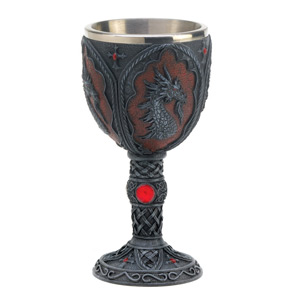 Bejeweled Royal Dragon Goblet Cup Stainless Steel Lining