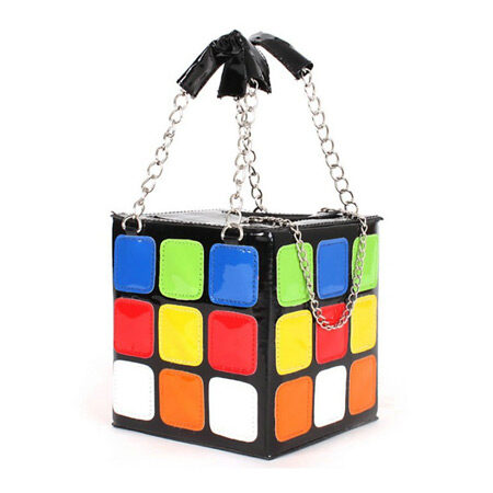 Rubik's Cube Leather Tote Bag