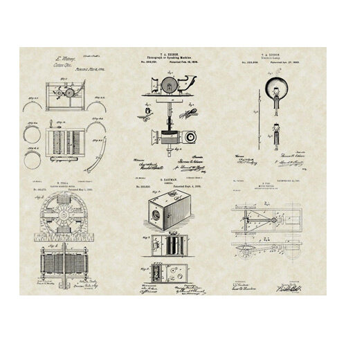 Patent Art Poster - Inventors - Historian Inventing Science