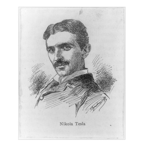 Nikola Tesla Historic Print from Library of Congress