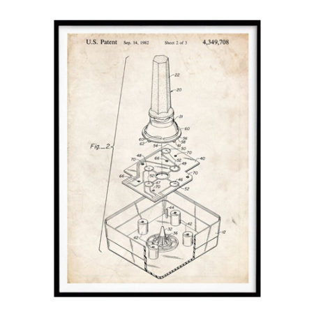 Atari Joystick Invention Patent Poster 1982