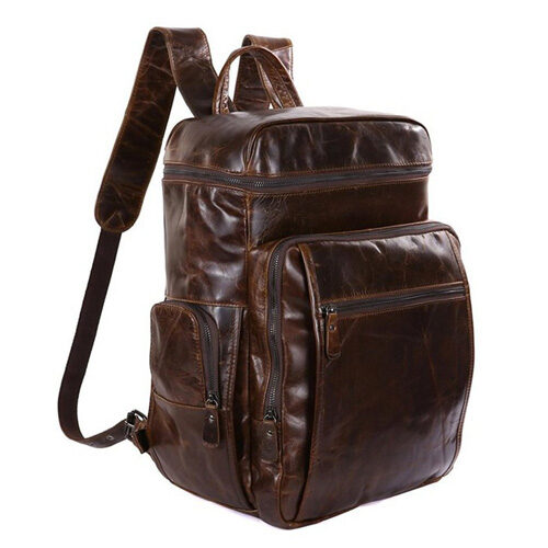 RPG Style Dark Leather Backpack