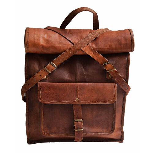Leather Vintage Laptop Backpack / Briefcase
