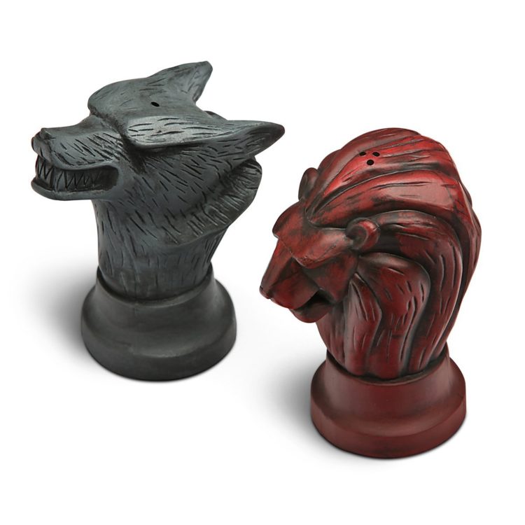 Stark and Lannister Salt and Pepper Shakers