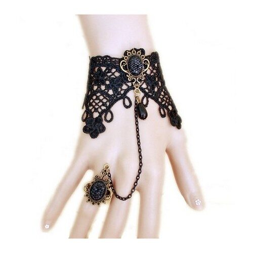 Handcraft Victorian Lace Slave Bracelet Ring