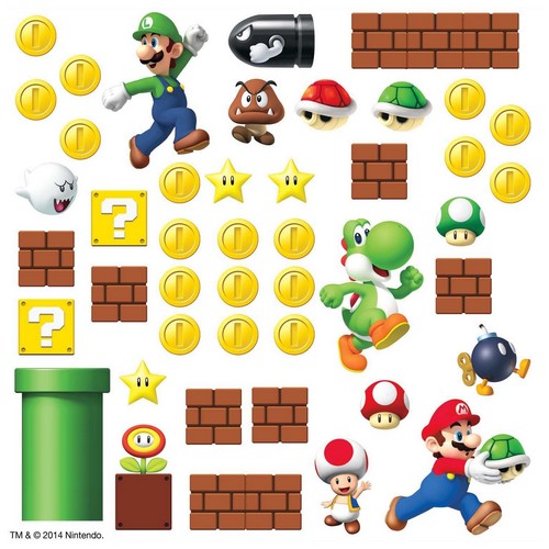 Nintendo Super Mario Build a Scene Peel and Stick Wall Decal|