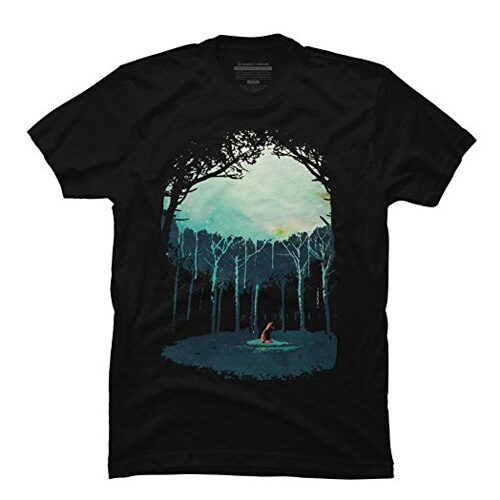 Design By Humans Men's Deep in the forest Graphic T Shirt