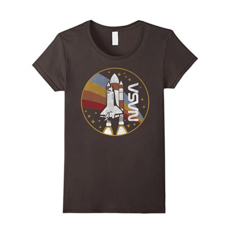 NASA Shuttle Launch With Rainbow Graphic T-Shirt