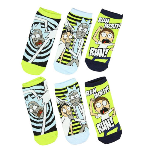 Rick And Morty Portal 3 Pack Ankle Socks