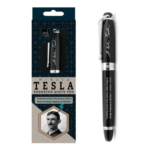 Nikola Tesla Engraved Quote Pen