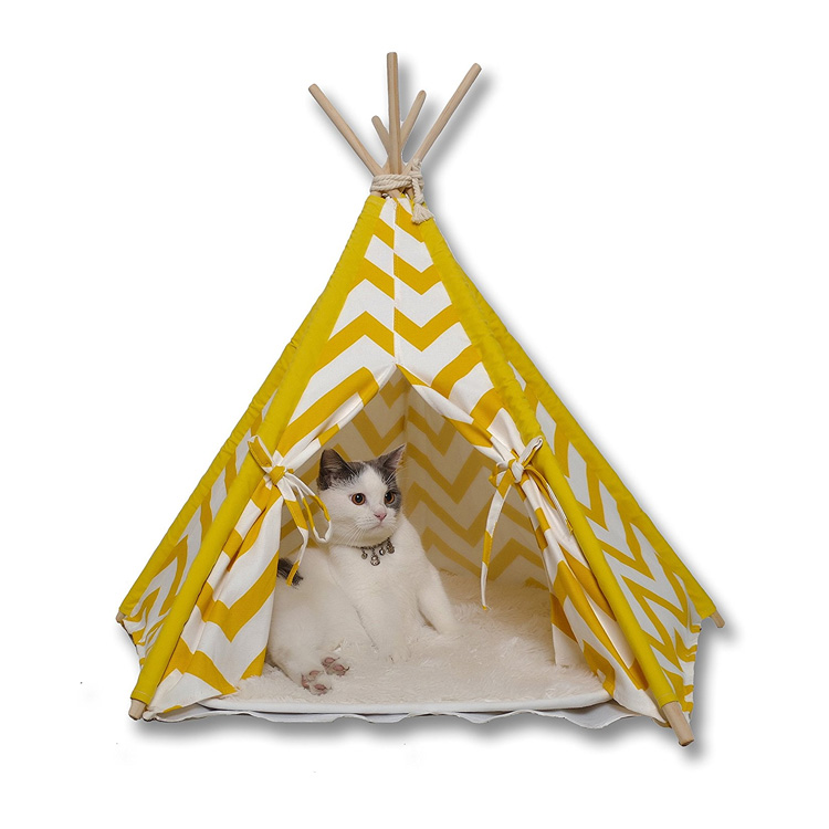 Pet Teepee Dog & Cat Bed - Portable Pet Tent