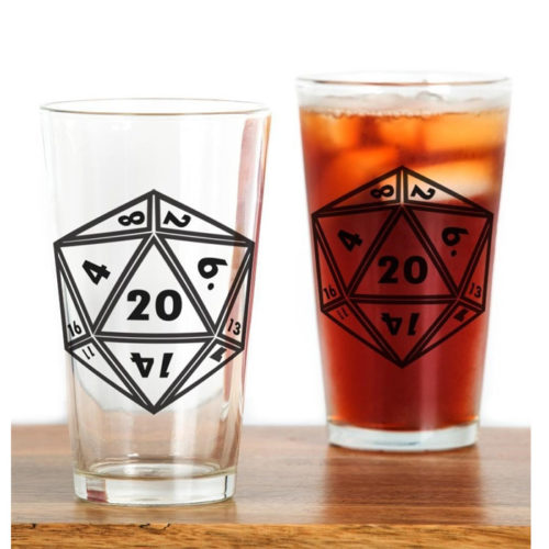 D20 - Pint Glass, 16 oz. Drinking Glass
