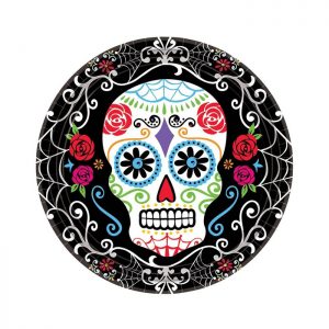 Day of the Dead Dessert Plates - 18 Pack