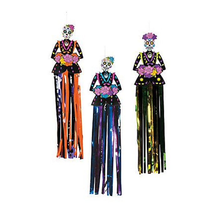 Day of the Dead Hanging Decorations - 3 pc