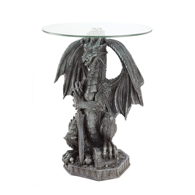 Guarding Dragon Medieval-Inspired Accent Table
