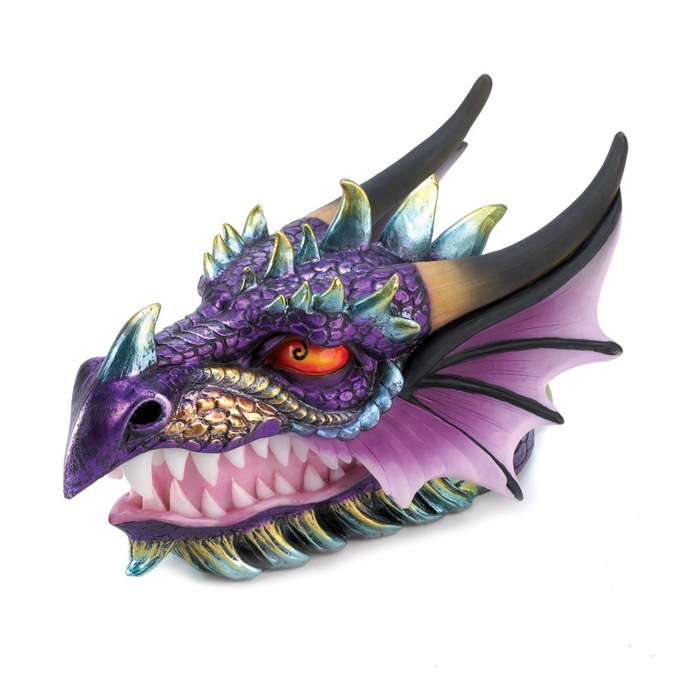 Colorful Mythical Dragon Head Treasure Trinket Box