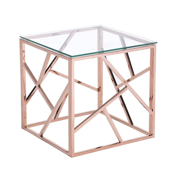Zuo Modern Cage Side Table, Rose Gold