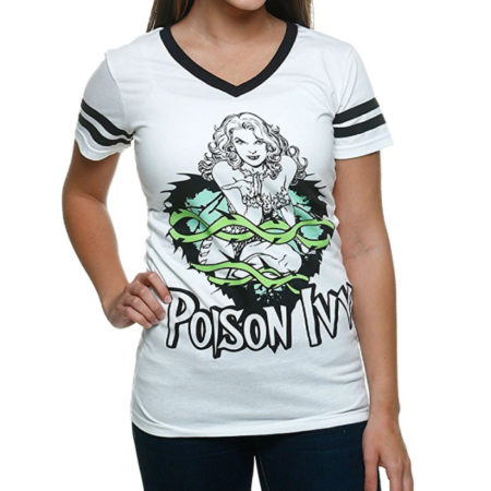 DC Comics Girls' Poison Ivy V-neck Short Sleeve Shirt