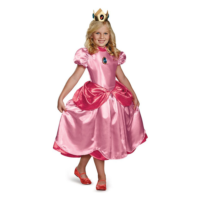 Super Mario Bros Princess Peach Girls Costume