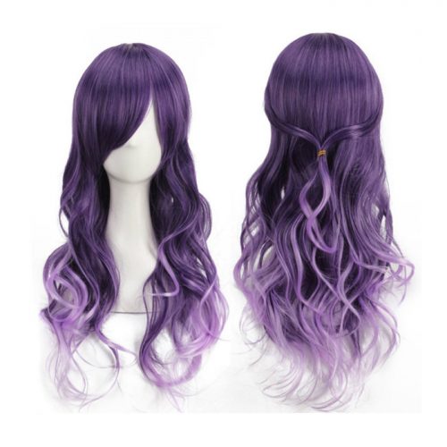 Harajuku Cosplay Purple Gradient Long Curly Hair Wig