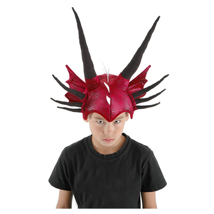 Red Dragon Hat for Cosplaying and Parties