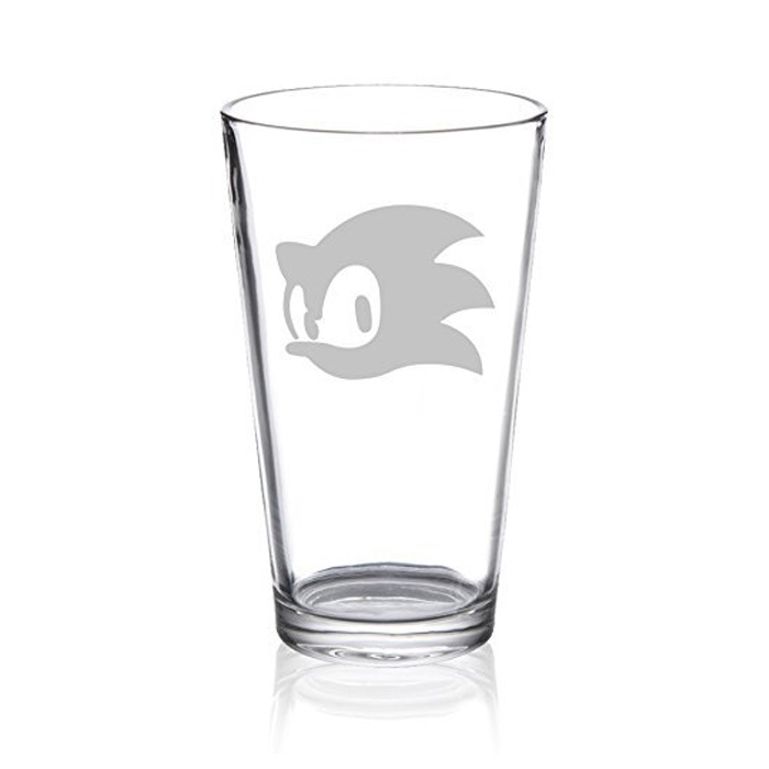 Sonic the Hedgehog Etched Pint Glass