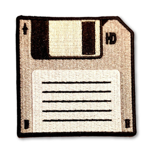 100% Embroidered 5 inch Floppy Disk Patch