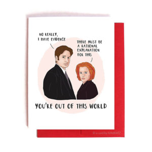 Scully and Mulder X-Files Valentine / Anniversary Card