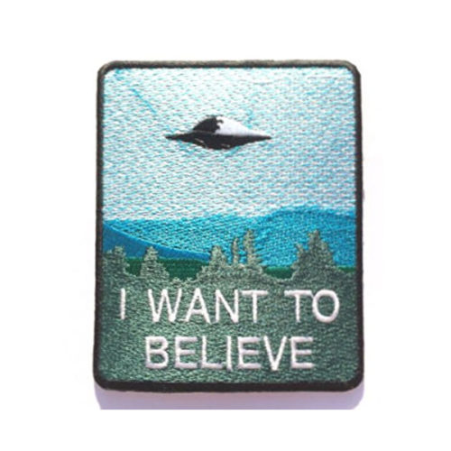 X-Files I Want To Believe Embroidered Patch Square