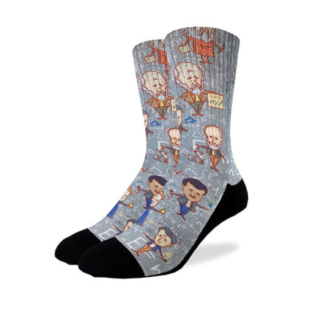 Assorted Famous Scientists & Astronomers Crew Socks