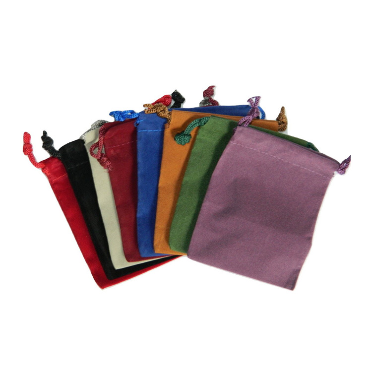 Eight Small Nobranded Dice Bags / Pouches in Velveteen