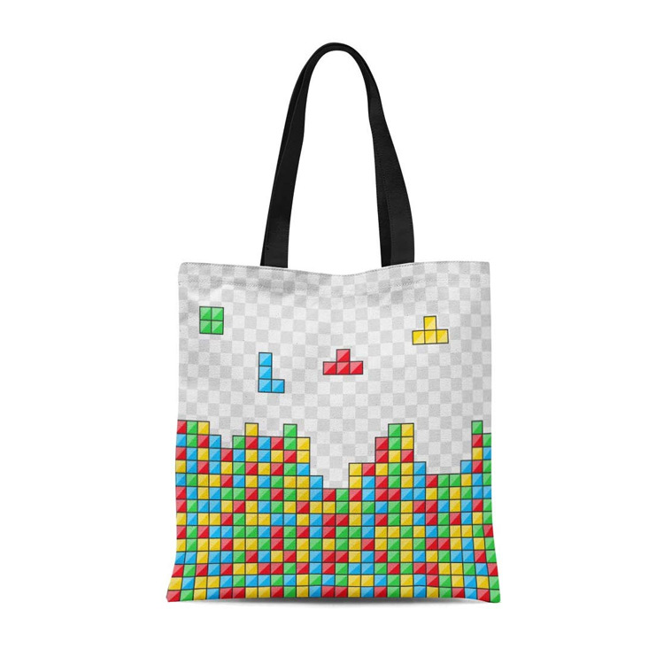 Tetris Canvas Tote Bag by Semtomn