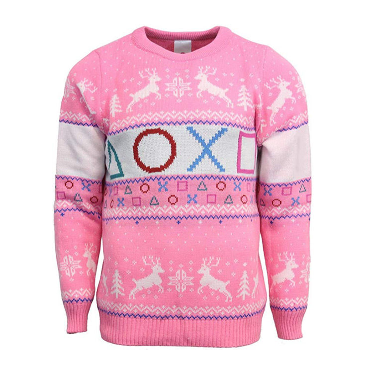 Official Playstation Pink Christmas Ugly Sweater