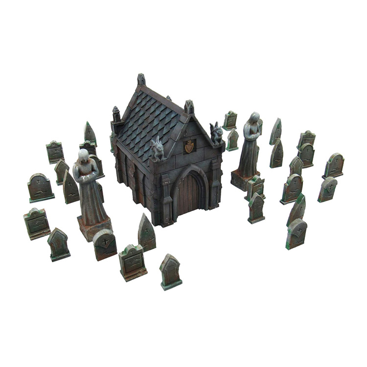 Mausoleum Graveyard Scene Terrain for Tabletop by EnderToys