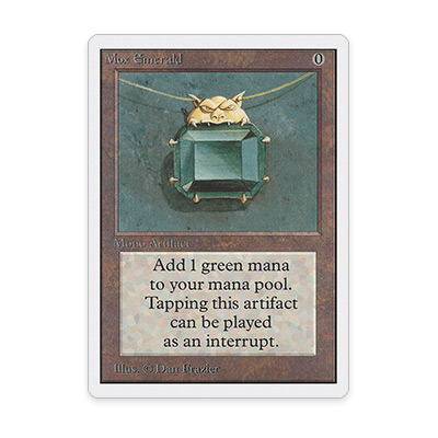 Magic the Gathering Sets: Powerful Nine. Mox Emerald