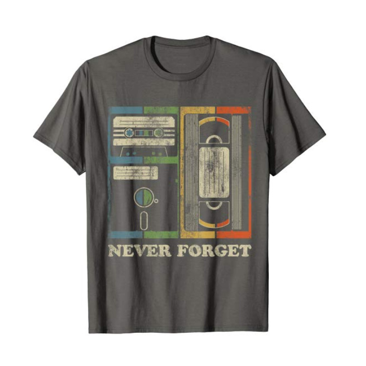 Never Forget Retro Vintage Tech T-Shirt