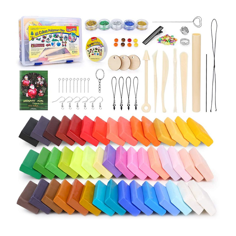 Polymer Clay Starter Kit with 46 Colors
