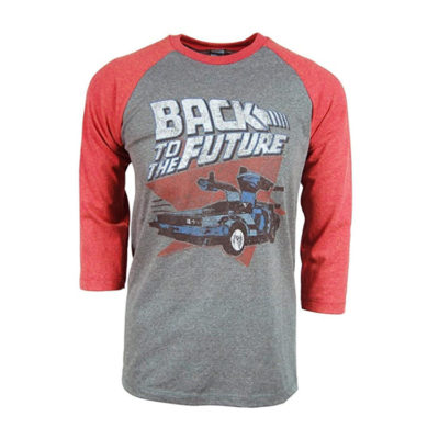 Back to The Future Red and Blue Raglan T-Shirt