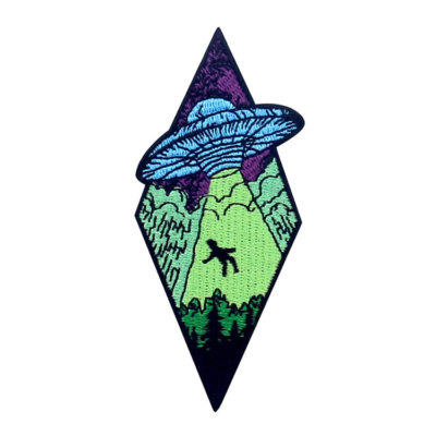 Beam Me Up X-File UFO Alien Embroidered Patch