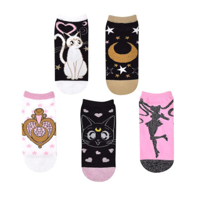 Sailor Moon Glittery Lowcut Socks (5 Pairs)