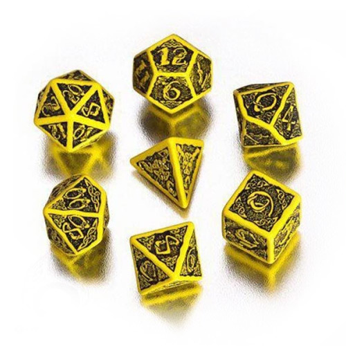 Celtic yellow dice set