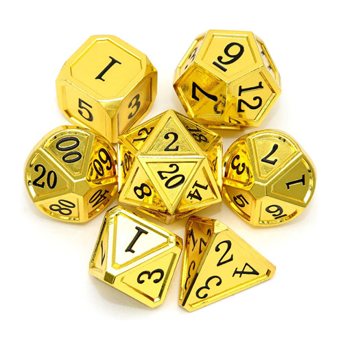 Gold dice set for DnD